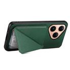 For Huawei Pura 80 5G D04 Calf Texture Dual Card Slot Holder Phone Case(Green) - 3