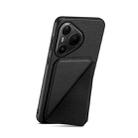 For Huawei Pura 80 Pro / 80 Pro+ 5G D04 Calf Texture Dual Card Slot Holder Phone Case(Black) - 2