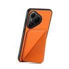 For Huawei Pura 80 Pro / 80 Pro+ 5G D04 Calf Texture Dual Card Slot Holder Phone Case(Orange) - 2