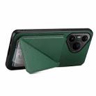 For Huawei Pura 80 Pro / 80 Pro+ 5G D04 Calf Texture Dual Card Slot Holder Phone Case(Green) - 3