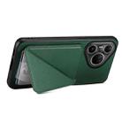 For Huawei Pura 80 Ultra 5G D04 Calf Texture Dual Card Slot Holder Phone Case(Green) - 3