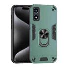 For Motorola Moto G Play 2024 Shockproof Metal Ring Holder Phone Case(Green) - 1