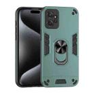 For Motorola Moto G Power 2023 Shockproof Metal Ring Holder Phone Case(Green) - 1