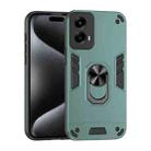 For Motorola Moto G Stylus 5G 2024 Shockproof Metal Ring Holder Phone Case(Green) - 1