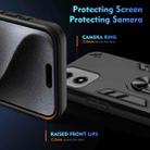 For Motorola Moto G04 Shockproof Metal Ring Holder Phone Case(Black) - 3