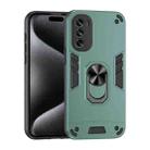 For Motorola Moto G62 5G Shockproof Metal Ring Holder Phone Case(Green) - 1