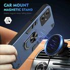 For Motorola Moto G54 EU / Indian Shockproof Metal Ring Holder Phone Case(Blue) - 2