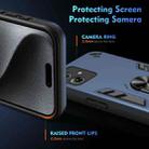 For Motorola Moto G64 5G Shockproof Metal Ring Holder Phone Case(Blue) - 3
