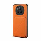 For Honor Magic6 Pro 5G D04 Calf Texture Dual Card Slot Holder Phone Case(Orange) - 1