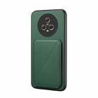 For Honor Magic5 5G D04 Calf Texture Dual Card Slot Holder Phone Case(Green) - 1