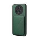 For Honor Magic5 Pro 5G D04 Calf Texture Dual Card Slot Holder Phone Case(Green) - 1