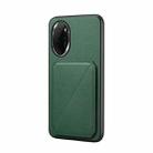 For Honor 100 Pro D04 Calf Texture Dual Card Slot Holder Phone Case(Green) - 1