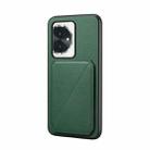 For Honor 100 D04 Calf Texture Dual Card Slot Holder Phone Case(Green) - 1