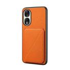 For Honor 90 D04 Calf Texture Dual Card Slot Holder Phone Case(Orange) - 1