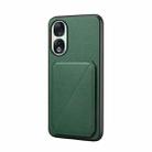 For Honor 90 D04 Calf Texture Dual Card Slot Holder Phone Case(Green) - 1