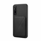 For Sony Xperia 1 V D04 Calf Texture Dual Card Slot Holder Phone Case(Black) - 1
