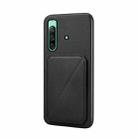 For Sony Xperia 10 IV D04 Calf Texture Dual Card Slot Holder Phone Case(Black) - 1