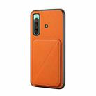 For Sony Xperia 10 IV D04 Calf Texture Dual Card Slot Holder Phone Case(Orange) - 1