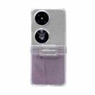 For Huawei P50 Pocket Skin Feel PC Flash Paper Shockproof Phone Case(Purple Silver Gradient) - 1