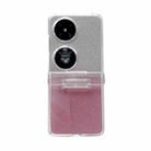 For Huawei Pocket 2 Skin Feel PC Flash Paper Shockproof Phone Case(Pink Silver Gradient) - 1