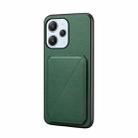 For Xiaomi Redmi 12 / Note 12R D04 Calf Texture Dual Card Slot Holder Phone Case(Green) - 1