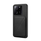 For Xiaomi 13T / 13T Pro / Redmi K60 Ultra D04 Calf Texture Dual Card Slot Holder Phone Case(Black) - 1