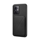 For Xiaomi Redmi Note 12 5G Global/Note 12R Pro D04 Calf Texture Dual Card Slot Holder Phone Case(Black) - 1