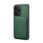 For Xiaomi Redmi Note 12 Turbo / Poco F5 D04 Calf Texture Dual Card Slot Holder Phone Case(Green) - 1