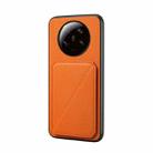 For Xiaomi 13 Ultra D04 Calf Texture Dual Card Slot Holder Phone Case(Orange) - 1