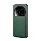 For Xiaomi 14 Ultra D04 Calf Texture Dual Card Slot Holder Phone Case(Green) - 1