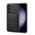 For Samsung Galaxy S24 5G D04 Calf Texture Dual Card Slot Holder Phone Case(Black) - 1