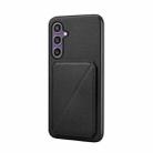 For Samsung Galaxy S24+ 5G D04 Calf Texture Dual Card Slot Holder Phone Case(Black) - 1