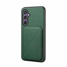 For Samsung Galaxy S24+ 5G D04 Calf Texture Dual Card Slot Holder Phone Case(Green) - 1