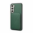 For Samsung Galaxy S23+ 5G D04 Calf Texture Dual Card Slot Holder Phone Case(Green) - 1