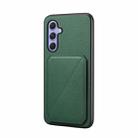 For Samsung Galaxy A54 5G D04 Calf Texture Dual Card Slot Holder Phone Case(Green) - 1