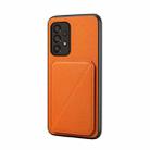 For Samsung Galaxy A53 5G D04 Calf Texture Dual Card Slot Holder Phone Case(Orange) - 1