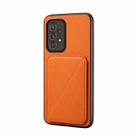 For Samsung Galaxy A33 5G D04 Calf Texture Dual Card Slot Holder Phone Case(Orange) - 1