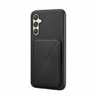 For Samsung Galaxy A25 D04 Calf Texture Dual Card Slot Holder Phone Case(Black) - 1