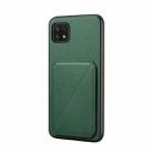 For Samsung Galaxy A22 5G D04 Calf Texture Dual Card Slot Holder Phone Case(Green) - 1