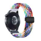 18mm Two-color Magnetic Braided Nylon Watch Band(Colorful Denim) - 1