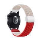 18mm Two-color Magnetic Braided Nylon Watch Band(Starlight Red) - 1