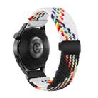 20mm Two-color Magnetic Braided Nylon Watch Band(White Black Rainbow) - 1