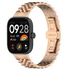 For Xiaomi Mi Band 8 Pro Five-bead Butterfly Buckle Metal Watch Band(Rose Gold) - 1