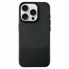 For iPhone 15 Pro Max Napa Texture PC + Leather Phone Case(Black) - 1