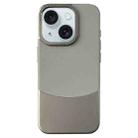 For iPhone 15 Plus Napa Texture PC + Leather Phone Case(Grey) - 1