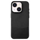 For iPhone 14 Plus Napa Texture PC + Leather Phone Case(Black) - 1