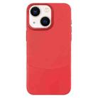 For iPhone 14 Plus Napa Texture PC + Leather Phone Case(Red) - 1