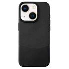 For iPhone 14 Napa Texture PC + Leather Phone Case(Black) - 1