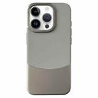 For iPhone 14 Pro Napa Texture PC + Leather Phone Case(Grey) - 1