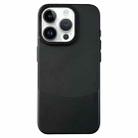 For iPhone 14 Pro Napa Texture PC + Leather Phone Case(Black) - 1